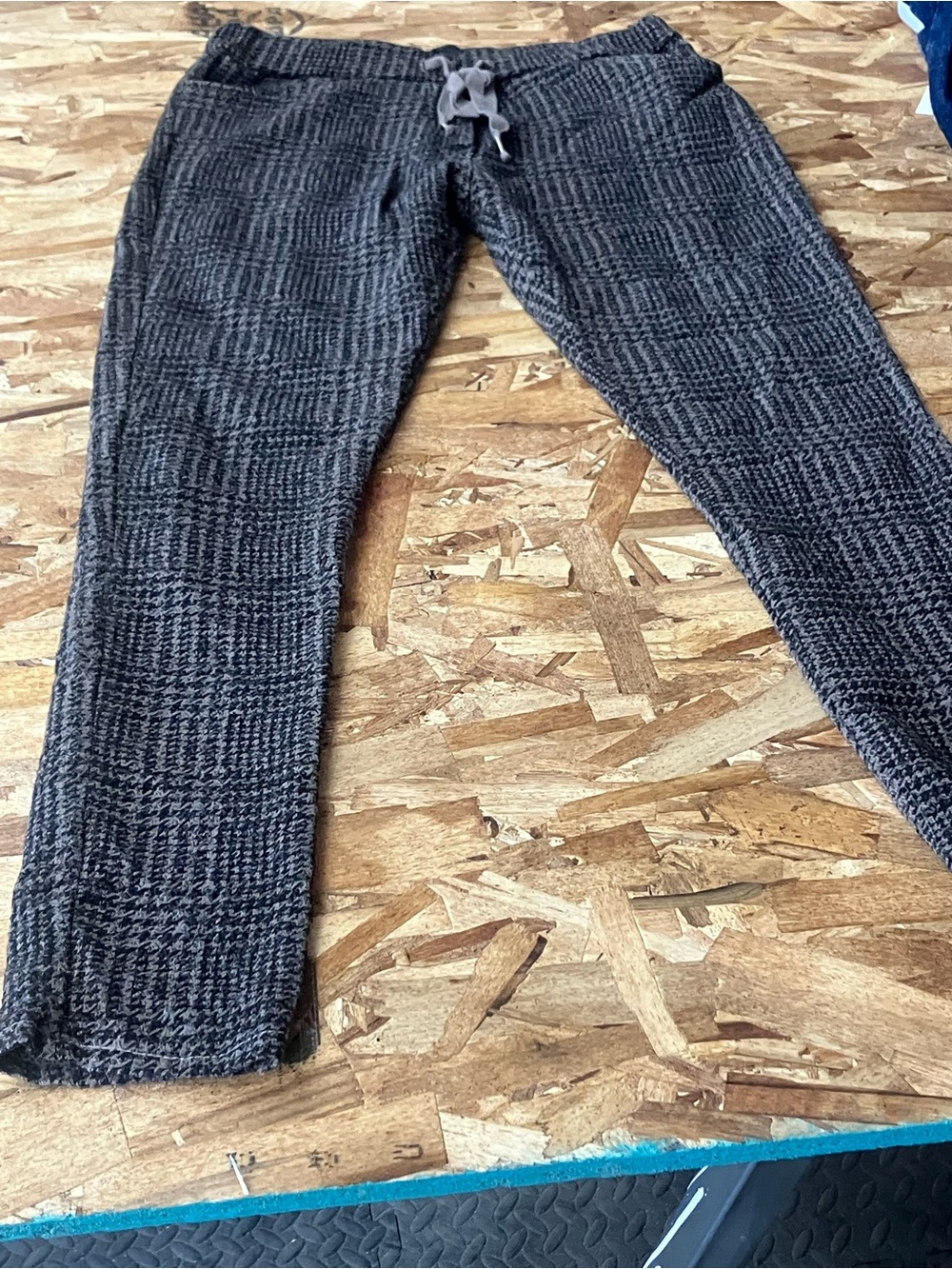 Women's Skinny Knit Drawstring Pants - Charcoal